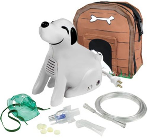 Mabis 40-369-000 Digger Dog Compressor Nebulizer, Created especially to appeal to children of all ages, At school, home or soccer practice, Digger Dog will ease any childs fear or embarrassment of respiratory treatment (40-369-000 40369000 40369-000 40-369000 40 369 000)