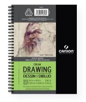 Canson 400059707 Artist Series 5.5" x 8.5" Drawing Pad (Side Wire); Traditional cream color; works well with pencil, color pencil, charcoal, pen and ink, and pastels; Suitable for final drawings; Medium texture; Pads have micro-perforated true size sheets; 90 lb/147g; Acid-free; Side wire bound; 60 sheets; 5.5" x 8.5"; Shipping Weight 0.84 lb; Shipping Dimensions 8.46 x 6.89 x 0.98 in; EAN 3148950103239 (CANSON400059707 CANSON-400059707 ARTIST-SERIES-400059707 ARTWORK) 
