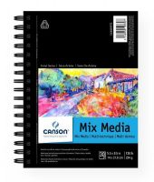 Canson 400059772 Artist Series 5.5" x 8.5" Mixed Media Pad (Side Wire); Heavyweight 138lb (224gsm) French paper perfect for final drawings; Two-sided, fine and medium textures in one sheet with excellent erasability; Ideal for dry media, wet mix media techniques, markers, pens, and collage; Side wire bound; 30-sheet pads; 5.5" x 8.5"; Shipping Weight 0.66 lb; Shipping Dimensions 8.86 x 6.69 x 0.79 in; EAN 3148950103307 (CANSON400059772 CANSON-400059772 ARTIST-SERIES-400059772 ARTWORK) 