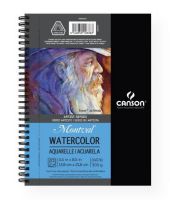Canson 400059878 Artist Series-Montval 5.5" x 8.5" Cold Press Watercolor Pad (Side Wire); Cold press French paper performs beautifully with all wet media; Surface withstands scraping, erasing, and repeated washes; Mould made; Acid-free; Side wire bound pad; Cold press; 20 micro-perforated true size sheets; 5.5" x 8.5"; 140lb/300g; Shipping Weight 0.57 lb; Shipping Dimensions 8.46 x 6.69 x 0.79 in; EAN 3148950103383 (CANSON400059878 CANSON-400059878 ARTIST-SERIES-MONTVAL-400059878 ARTWORK) 
