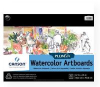 Canson 400061699 Plein Air 12" x 16" Plein Air Watercolor Artboard Pad (Glue Bound); The perfect option for any fine artist looking to get outside! Each pad has a foldover heavyweight cover and contains 10 rigid artboards that are laminated to high quality Canson watercolor art papers; 12" x 16"; Shipping Weight 3.58 lbs; Shipping Dimensions 15.94 x 12.01 x 0.69 inches; EAN 3148950105127 (CANSON-400061699 PLEIN-AIR-400061699 PAINTING) 