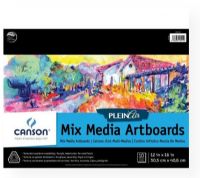 Canson Plein Air 400061732 12" x 16" Plein Air Mixed Media Artboard Pad (Glue Bound); The perfect option for any fine artist looking to get outside! Each pad has a foldover heavyweight cover and contains 10 rigid artboards that are laminated to high quality Canson mixed media art papers; 12" x 16"; Shipping Weight 3.51 lbs; Shipping Dimensions 15.94 x 12.01 x 0.69 inches; EAN 3148950105219 (CANSON-400061732 PLEIN-AIR-400061732 PAINTING) 