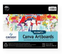 Canson 400061736 Plein Air 8" x 10" Plein Air Canva-Paper Artboard Pad (Glue Bound); The perfect option for any fine artist looking to get outside!; Each pad has a foldover heavyweight cover and contains 10 rigid artboards that are laminated to high quality Canson art canva-papers; 8" x 10"; Shipping Weight 1.59 lb; Shipping Dimensions 10.04 x 8.07 x 0.72 in; EAN 3148950105332 (CANSON400061736 CANSON-400061736 PLEIN-AIR-400061736 ARTWORK) 