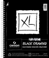 Canson 400077428 XL 9" x 12" Black Drawing Pad (Side Wire); Canson XL Black Drawing Paper pad contains their world famous COLORLINE beater died paper; Perfect for creating high contrast and distinctive artwork; Utilizing the highest grade pigments and fade resistant dyes guarantees longevity for your finished artwork; 92 lb/150g; Acid-free; Side wire bound pad; 40 sheets; 9" x 12"; EAN 3148950116154 (CANSON400077428 CANSON-400077428 XL-400077428 400077428 ARTWORK DRAWING) 