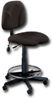 Mayline 4005AG Swivel Task Chair; Swivel seat with inflatable lumbar support with orthopedic design to give customized support; Pneumatic height adjustment from 23" to 33"; Dual-hooded casters on a nylon base; Back height, seat depth, and foot ring height are all adjustable; Black; Dimensions 27" x 26" x 12.75"; Weight 34.81 Lbs; UPC 760771882785 (MAYLINE4005AG MAYLINE 4005AG 4005 AG MAYLINE-4005AG 4005-AG) 