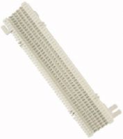Leviton 40066-M50 Cross-Connect Split M Block (50-Pair), Compact design supports space-limited applications, Terminate 22-26 gauge solid insulated cable or 18-19 gauge solid stripped cable, Made of fire-retardant plastic material, Dimensions 10" H x 3-5/16" W x 1-3/16" D, UPC 078477125328 (40066M50 40066 M50) 