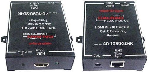 Calrad 40-1090-3D-IR Category 6 Video Console/Extender, Black; Supports high definition resolutions of 1080p without signal loss; Extender allows you to run a centralized AV system while controlling components from other rooms; Maximum video resolution 1920 x 1080; Maximum operating distance 300'; Full HD Graphics modes; UPC 601520419022 (4010903DIR 401090-3DIR 40-10903D-IR 40-1090 3D-IR)