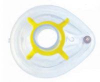 SunMed 4-0110-02 Soft Disposable Face Mask, Clear Disp Child, Yellow, Box 30 units, Disposable & latex free, Inflatable cuff ensures patient comfort, Reduces wasted anesthetic gas pollution (4011002 4 0110 02) 
