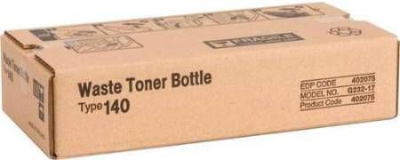 Ricoh 402075 Waste Toner Bottle Type 140 for use with Aficio CL1000N, SPC210 and SPC210SF Printers, Up to 11000 standard page yield @ 5% coverage, New Genuine Original OEM Ricoh Brand, UPC 026649020759 (40-2075 402-075 4020-75) 