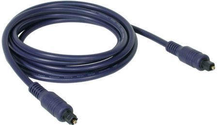 Cables To Go 40390 Velocity Toslink 3.3 Ft (1 Meters) Optical Digital Cable, Blue; Supports optical digital audio; Low loss PMMA Poly (methyl methacrylate) core ensures low distortion; Included end cap protects the conductor from dust, dirt and other material; Weight 0.190 Lbs; UPC 757120403906 (40-390 403-90)