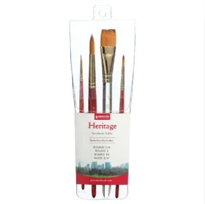 Princeton 4050SET200 Heritage Professional 4-Piece Set; Princetons flagship brush; More than 20 years ago, Heritage Series 4050 was the first synthetic sable to be offered to artists; Shipping Dimensions 9.63 x 3.06 x 1.00 inches; Shipping Weight 0.50 lb; UPC 757063405517 (4050-SET-200 4050/SET/200 4050-SET200 PRINCETON4050SET200 PRINCETON BRUSHES)