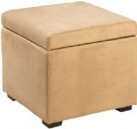 Linon 40520BGE-01-AS Beige Judith Ottoman with Jewelry Storage, Ideal for added bedroom or closet storage, Plush cushioned top and a beige microfiber upholstered exterior, Once the lid is lifted, ample interior storage space is revealed, Single black jewelry tray inset lifts out allowing you to keep your jewels stored out of sight, UPC 753793920207 (40520BGE01AS 40520BGE01-AS 40520BGE-01AS) 
