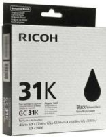 Ricoh 405688 Black Inkjet Cartridge for use with Aficio GXE2600, GXE3300N, GXE3350N and GXE7700N Printers; Up to 1920 standard page yield @ 5% coverage; New Genuine Original OEM Ricoh Brand, UPC 026649056888 (40-5688 405-688 4056-88)  