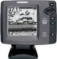 Humminbird 4067301CHO model 717 Fish Finder, without Transducer, 5-inch, high-definition display with 320 x 320 pixels of resolution and 16-level grayscale, 60-degree, and 20-degree beam for both fish location better bottom definition to 1,000 feet, Water temperature and speed capability included, and GPS ready (406-7301-CHO 406 7301 CHO 4067301CHO) 