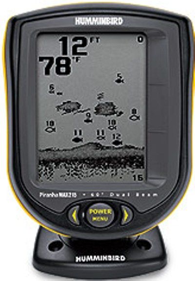 Humminbird 4068501 PiranhaMax 215 Fish Finder, 3 7/8 Diagonal Display Size, 160V x 132H Display Matrix, 4 Level Grayscale , High Contrast FSTN LCD Display Type, 100 Watts-RMS Power Output, 800 Watts-Peak to Peak Power Output, 200kHz & 83kHz Operating Frequency, 600 ft of  Depth Capability, 2 1/2 Inches Target Separation (4068501 406-8501 406 8501 PiranhaMax215 215)