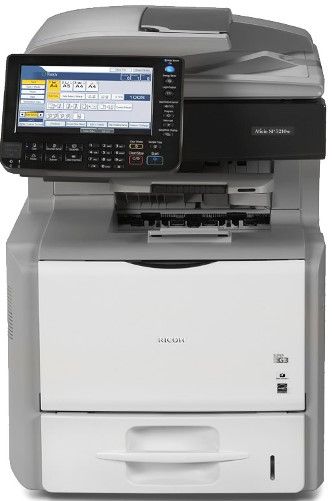 Ricoh 406852 Ricoh Aficio SP 5210SF Black & White Multifunction (Copy, Print, Scan, Fax) with 1-Bin Tray; 52-ppm Print Speed (Letter); 7.5 seconds or less First Print Speed; Copy Resolution 600 x 600 dpi via Platen Glass, 600 x 300 dpi via ARDF; Print Resolution 1200 x 600 dpi, 600 x 600 dpi, 300 x 300 dpi; Multiple Copies Up to 999; UPC 026649068522 (40-6852 406-852 4068-52 SP5210SF SP-5210SF) 