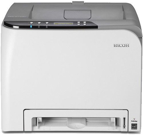 Ricoh 406863 Aficio SP C242DN Color Laser Printer; 21-ppm (full-color and black & white) Printing Speed; 14 sec. or less (Full-color and Monochrome) First Print Speed; Warm-Up Time 30 sec. or less; Standard Auto Duplex; Standard Paper Capacity 250-sheet Paper Tray + 1-sheet Bypass Tray; Maximum Paper Capacity 751 sheets; UPC 026649068638 (40-6863 406-863 4068-63 SPC242DN SP-C242DN) 