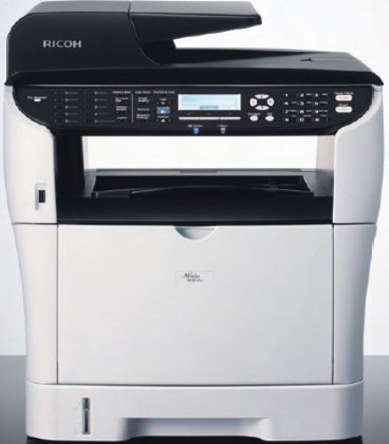 Ricoh 406971 Aficio SP 3510SF Desktop Black & White Multifunction; 30 pages-per-minute/copies-per-minute; Warm-Up Time 30 seconds or less; First Print Speed 8 seconds or less; Print Resolution 600 x 600 dpi, 1200 x 600 dpi, 1200 x 1200 dpi (@ 50% productivity); Super G3 Fax plus LAN Fax & Internet Fax; UPC 026649069710 (40-6971 406-971 4069-71 SP3510SF SP-3510SF) 