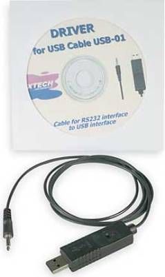 Extech 407001-USB Adaptor USB Cable For Use With 407001 1CLF1 Data Acquisition Software, Allows A Meter To Be Connected Directly To A USB Port, Eliminating The Need For A Serial-To-USB Adaptor, Includes USB Interface Cable, Disc With USB Drivers and Instructions, UPC 793950407011 (407001USB 407001 USB 407-001 407 001)