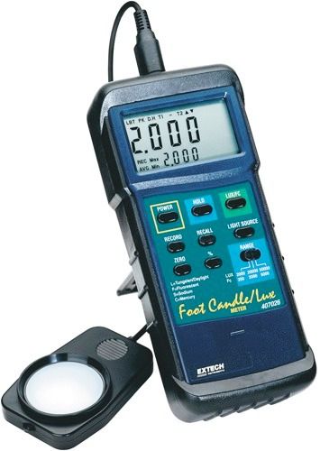 Extech 407026 Foot Candle/Lux Meter, Microprocessor assures maximum accuracy plus special functions, Super large 1.4 (1999 count) LCD display, % displays differential from reference point, ZERO Re-Calibration, Utilizes precision photo diode and color correction filter, Cosine and color corrected measurements, UPC 793950407264 (407 026 407-026)