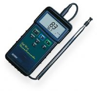 Extech 407123 Heavy Duty Hot Wire Thermo-Anemometer; Telescoping probe is ideal for measuring in HVAC ducts and other small vents, extends up to 4ft long; Display air velocity in meters/second, kilometers/hour, feet/minute, miles/hour, or nautical miles/hour; Degrees Celsius and Degrees Farenheit measurements via precision thermistor; UPC 793950401231 (407-123 407 123) 
