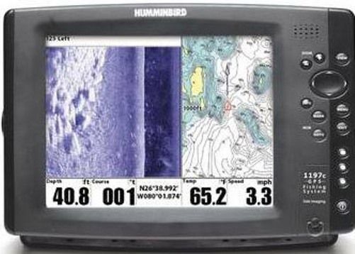 Humminbird 407160-1V Model 1197c SI NVB Side Imaging Sonar/External GPS Combo with Navionics Value Bundle, TFT Type, 800 x 600 Resolution, 10.4