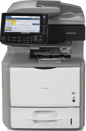 Ricoh 407571 Ricoh Aficio SP 5210SFG Black & White Multifunction (Copy, Print, Scan, Fax); Trade Agreement Acts (TAA) Compliant; 52-ppm Print Speed (Letter); 7.5 seconds or less First Print Speed; Copy Resolution 600 x 600 dpi via Platen Glass, 600 x 300 dpi via ARDF; Print Resolution 1200 x 600 dpi, 600 x 600 dpi, 300 x 300 dpi; UPC 026649075711 (40-7571 407-571 4075-71 SP5210SFG SP-5210SFG) 