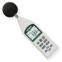 Extech 407780A Integrating Sound Level Meter; T4-digit multifunction LCD with analog bargraph; Precise linearity over wide range (100dB); Display modes: SPL, SPL MIN/MAX, SEL, and Leq; Programmable integrating time; A and C Frequency weighting; Impulse/Fast/Slow response settings; Datalogging function records up to 32000 records; Real time calendar/clock; UPC 793950407813 (407780A 407-780A 4077-80A 40778-0A) 