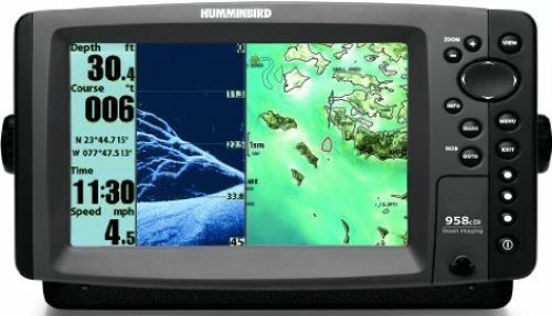 Humminbird 408250-1 Model 958C DI Combo Fishfinder GPS System, 8in Color Wide Screen 16:9 Color TFT 480V x 800H, Fishfinder and GPS, DualBeam 200/455KHz PLUS sonar with 500 Watts RMS and up to 4000 Watts PTP power output, 600 ft Depth, Down Imaging 455 kHz/800 kHz Sonar Coverage, Waypoints 2750, UPC 082324035708 (4082501 408250 1 40825-01 4082-501 408-2501 958CDI 958C-DI)