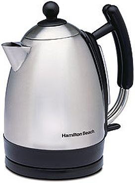 Hamilton Beach 40886 Stainless Steel 1.7 Litre Cordless Kettle, 1500 watts of power for rapid boiling; Concealed heating element; 360 cordless base; Auto shutoff, Boil-dry protection, Mesh filter, Drip-free pouring, Water level indicator, UPC 040094408863 (40 886 40-886)