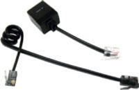 Plantronics 40974-01 Amplifier to Telephone Coil Cable For use with M12 Vista Universal Modular Amplifier, Straight RJ9 modular to coiled RJ9 modular connection, UPC 017229004412 (4097401 40974 01 4097-401 409-7401) 
