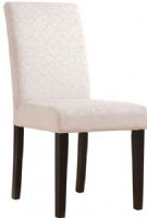 Linon 41020BGE01U Beige Upton Parsons Chair; Stylish and versatile, can easily add extra seating to a table, kitchen area or living space; Seat and back both have a subtle burnout damask pattern that adds eyecatching interest and sophistication to the solid color fabric; UPC 753793944715 (41020-BGE01U 41020BGE-01U 41020-BGE-01U) 