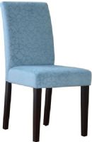Linon 41020BLU01U Blue Upton Parsons Chair; Stylish and versatile, can easily add extra seating to a table, kitchen area or living space; Seat and back both have a subtle burnout damask pattern that adds eyecatching interest and sophistication to the solid color fabric; UPC 753793944722 (41020-BLU01U 41020BLU-01U 41020-BLU-01U) 