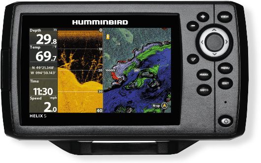 Humminbird 410220-1 Helix 5 Chirp DI GPS G2, Down Imaging Sonar, Switchfire, Dualbeam plus Sonar, Internal GPS, Upgradeable Software, High Definition Display, Autochart Live, UPC 082324049040, Weight 3.5 Lb (4102201 410220-1 410220 1)