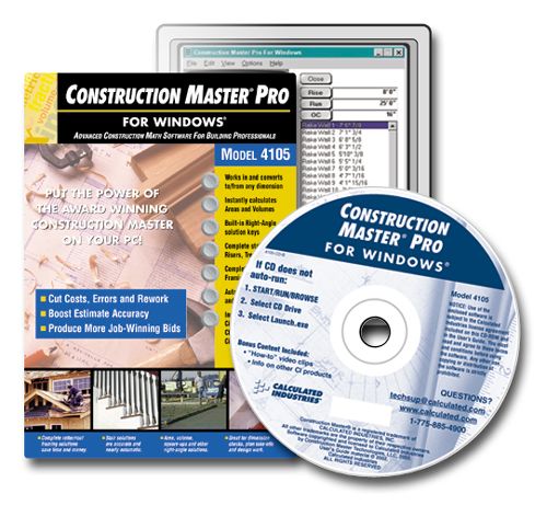 Calculated Industries 4105 Construction Master Pro PC (for Windows) (Calculated Industries4105, Calculated Industries-4105, Calculated Industries 4105)