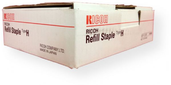 Ricoh 410509 Staple Cartiridge Type H (5-Pack) for use with Aficio 551, 700, 850, 1050 and 1055 Digital Copiers; MP6000, MP6000SP, MP6001, MP6001SP, MP7000, MP7000SP, MP7001, MP7001SP, MP8000, MP8000SP, MP8001 and MP8001SP Printers; Up to 25000 standard page yield; UPC 708562397292 (41-0509 410-509 4105-09) 