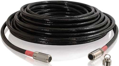 RapidRun 41185 Digital CMP-Rated Runner Cable, Black; 75 Foot/22.9 Meters Length; Each connector includes a protective pulling cap that can withstand 30 pounds of pulling tension; Uses four 24 AWG shielded twisted pairs with drain wire, one 24 AWG twisted pair, and five 24 AWG conductors; Aluminum foil shield and tinned copper braid overall; UPC 757120411857 (41-185 411-85)