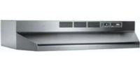 Broan 412404 Economy Series 24" Under Cabinet Range Hood with Two-Speed Fan and Recirculating Ventilation, 120 Volts, 2.0 Amps, Single 75W Lighting, 2 Speed Control Features, Rocker Control Type, Fan Air-Mover Type, Under Cabinet Mount Type, Charcoal Filters Included, Stainless Steel (412404 412-404 412 404) 