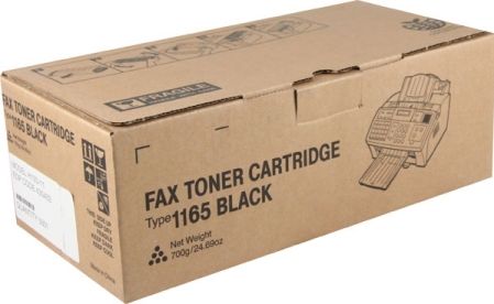 Ricoh 412678 Black Toner Cartridge Type 1165 for use with Aficio 1160L, 1170L and 2210L Fax Machines, Up to 4300 standard page yield @ 5% coverage, New Genuine Original OEM Ricoh Brand, UPC 708562019361 (41-2678 412-678 4126-78) 