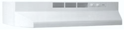 Broan 414201 Under Cabinet Range Hood, 42 inch, White, Installs as non-ducted only with charcoal filter, Accepts up to 75 watt light, UPC 026715004119 (41-4201 41 4201)