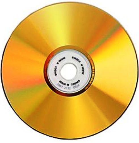 Mitsui Mam-A 41501 Standard MAM Gold CD-R No Logo 700MB Data, 80 Minutes, Write Speed 52x, Bulk 100 pack (415-01 41-501 41501-100 41501100)