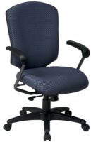 Office Star 41570 Distinctive High Ratchet Back Executive Chair, Thickly padded cushions, Built-in lumbar support, Three position locking tilt, Adjustable tilt tension, One touch pneumatic seat height adjustment, 20" W x 20.5" D x 4" T Seat Size, 18.5" W x 24" H x 3" T Back Size, Stain-resistant fabric upholstery (41-570 41 570) 
