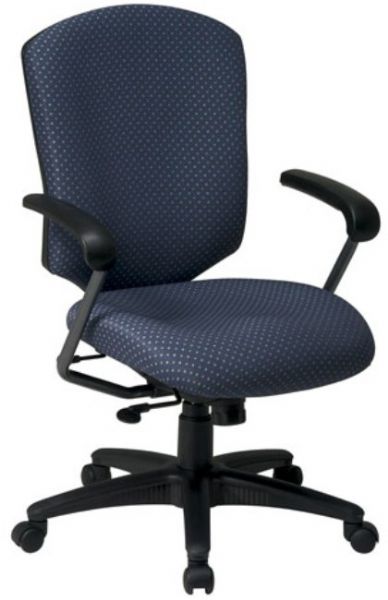 Office Star 41570 Distinctive High Ratchet Back Executive Chair, Thickly padded cushions, Built-in lumbar support, Three position locking tilt, Adjustable tilt tension, One touch pneumatic seat height adjustment, 20