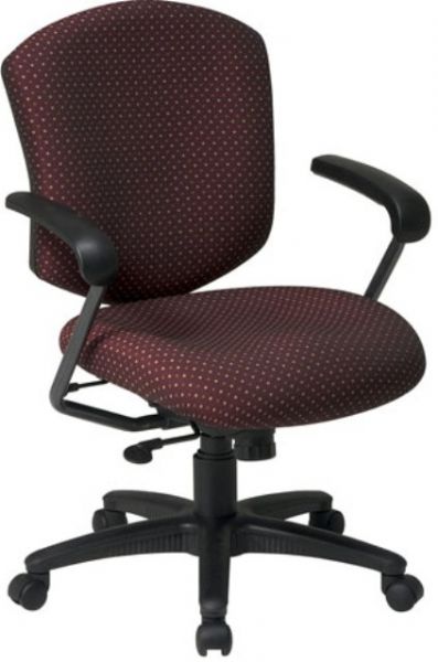 Office Star 41571 Distinctive Mid Ratchet Back Executive Chair, Thickly padded cushions, Built-in lumbar support, Three position locking tilt, Adjustable tilt tension, One touch pneumatic seat height adjustment, 20