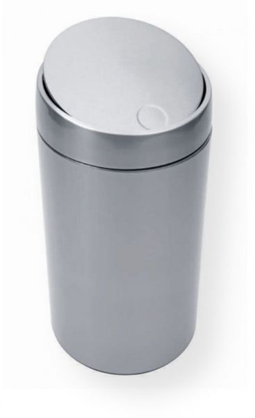 Brabantia 415845 Slide Bin Deluxe 45 Litre with Plastic Inner Bucket, Matte Steel Fingerprint Proof, Lid slides in/upwards, Easy to open and dispose of waste in a smooth one-handed movement, Easy to empty and to clean, Easy disposal of large waste items XXL-capacity large opening, and lid stays in open position if desired, Matching Brabantia bin liners available with tie-tape (size L) (415-845 415 845)
