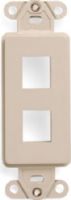 Leviton 41642-I Two Hole Blank QuickPort Decora Insert Plate, White, Mounts flush with Decora wallplate, True Decora-brand design matches Leviton Decora rocker switches and electrical products, Fits within minimum NEMA openings, High port density options, Inserts accept all QuickPort connectors, UPC 078477407646 (41642I 41642 416-42I 41-642I) 