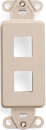 Leviton 41642-I Two Hole Blank QuickPort Decora Insert Plate, White, Mounts flush with Decora wallplate, True Decora-brand design matches Leviton Decora rocker switches and electrical products, Fits within minimum NEMA openings, High port density options, Inserts accept all QuickPort connectors, UPC 078477407646 (41642I 41642 416-42I 41-642I)