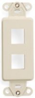 Leviton 41642-T QuickPort 2-Port Decora Insert, Light Almond, Mounts flush with Decora wallplate, True Decora-brand design matches Leviton Decora rocker switches and electrical products, Fits within minimum NEMA openings, High port density options, Inserts accept all QuickPort connectors, UPC 078477286289 (41642T 41642 T 4164-2T 416-42T) 