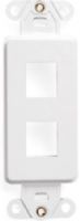 Leviton 41642-W Two Hole Blank QuickPort Decora Insert Plate, White, Mounts flush with Decora wallplate, True Decora-brand design matches Leviton Decora rocker switches and electrical products, Fits within minimum NEMA openings, High port density options, Inserts accept all QuickPort connectors, UPC 078477800591 (41642W 41642 416-42W 41-642W) 