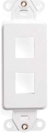 Leviton 41642-W Two Hole Blank QuickPort Decora Insert Plate, White, Mounts flush with Decora wallplate, True Decora-brand design matches Leviton Decora rocker switches and electrical products, Fits within minimum NEMA openings, High port density options, Inserts accept all QuickPort connectors, UPC 078477800591 (41642W 41642 416-42W 41-642W)
